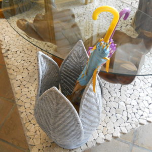 PORTAOMBRELLI PETALI GRIGIO 28X28 H 63 (5)