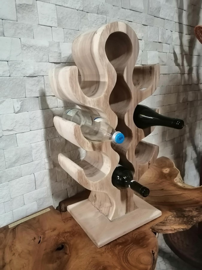 Porta bottiglie 10 posti in legno di Suar