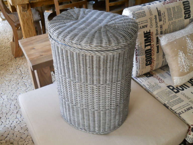 CESTO PORTABIANCHERIA GRIGIO MEZZALUNA PICCOLO 33X41X57 (9)