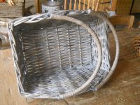 CESTA CESTINO CONTENITORE ESPOSITORE MODELLO CON 2 MANICI PIEGHEVOLI  RETTANGOLARE IMPILABILE SVASATO PER LA SPESA FRUTTA VERDURA NEGOZIO  IN VIMINI GIUNCO NATURALE  IN SET DI 3 MISURE IN 4 VARIANTI DI COLORE - immagine 10