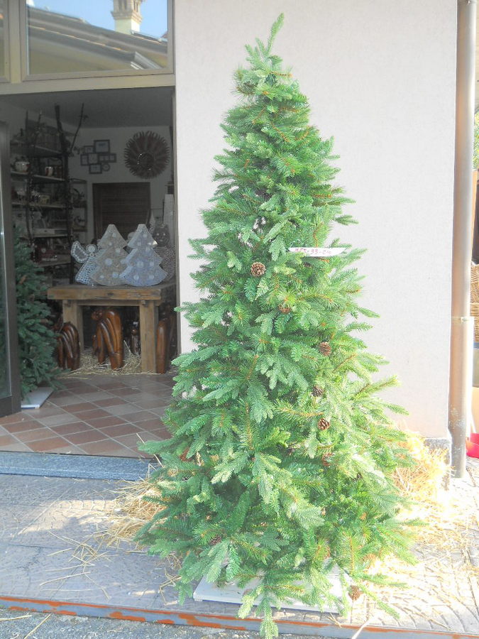 Albero Di Natale 80 Cm.Albero Di Natale Verde Folto Con Pigna Pigne Naturale In 5 Altezze Modello Hjt 33 120 150 180 210 240 Cm Menghini Bambu Vimini