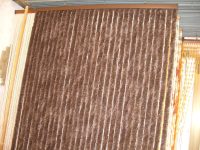 TENDA ANTIMOSCHE ZANZARIERA PER PORTA A FILI SU MISURA CINIGLIA MOSCHIERA STRIATA  MARRONE  Misura 120x240 cm ANCHE SU MISURA - immagine 6