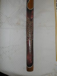 DIDGERIDOO DISEGNO MAORI EUCALIPTO o TEAK AUSTRALIA ETNICO TERMITI ABORIGENI - immagine 5