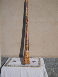 DIDGERIDOO DISEGNO MAORI EUCALIPTO o TEAK AUSTRALIA ETNICO TERMITI ABORIGENI - immagine 29