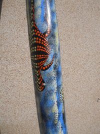 DIDGERIDOO DISEGNO MAORI EUCALIPTO o TEAK AUSTRALIA ETNICO TERMITI ABORIGENI - immagine 34