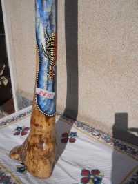 DIDGERIDOO DISEGNO MAORI EUCALIPTO o TEAK AUSTRALIA ETNICO TERMITI ABORIGENI - immagine 36