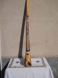 DIDGERIDOO DISEGNO MAORI EUCALIPTO o TEAK AUSTRALIA ETNICO TERMITI ABORIGENI - immagine 38