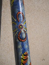 DIDGERIDOO DISEGNO MAORI EUCALIPTO o TEAK AUSTRALIA ETNICO TERMITI ABORIGENI - immagine 43