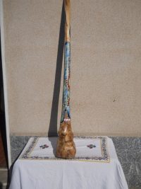 DIDGERIDOO DISEGNO MAORI EUCALIPTO o TEAK AUSTRALIA ETNICO TERMITI ABORIGENI - immagine 47