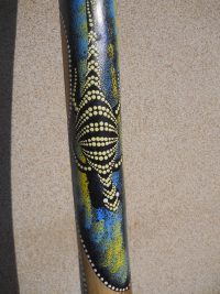 DIDGERIDOO DISEGNO MAORI EUCALIPTO o TEAK AUSTRALIA ETNICO TERMITI ABORIGENI - immagine 49