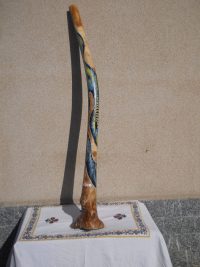 DIDGERIDOO DISEGNO MAORI EUCALIPTO o TEAK AUSTRALIA ETNICO TERMITI ABORIGENI - immagine 50