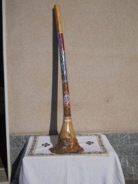 DIDGERIDOO DISEGNO MAORI EUCALIPTO o TEAK AUSTRALIA ETNICO TERMITI ABORIGENI - immagine 55