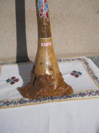 DIDGERIDOO DISEGNO MAORI EUCALIPTO o TEAK AUSTRALIA ETNICO TERMITI ABORIGENI - immagine 56