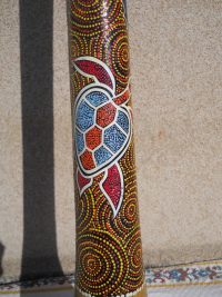 DIDGERIDOO DISEGNO MAORI EUCALIPTO o TEAK AUSTRALIA ETNICO TERMITI ABORIGENI - immagine 57