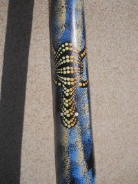 DIDGERIDOO DISEGNO MAORI EUCALIPTO o TEAK AUSTRALIA ETNICO TERMITI ABORIGENI - immagine 60