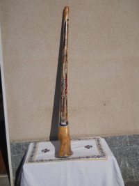 DIDGERIDOO DISEGNO MAORI EUCALIPTO o TEAK AUSTRALIA ETNICO TERMITI ABORIGENI - immagine 64