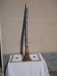 DIDGERIDOO DISEGNO MAORI EUCALIPTO o TEAK AUSTRALIA ETNICO TERMITI ABORIGENI - immagine 67
