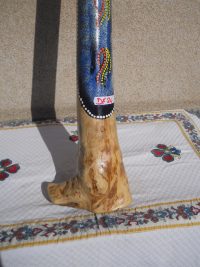 DIDGERIDOO DISEGNO MAORI EUCALIPTO o TEAK AUSTRALIA ETNICO TERMITI ABORIGENI - immagine 71
