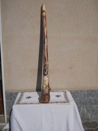 DIDGERIDOO DISEGNO MAORI EUCALIPTO o TEAK AUSTRALIA ETNICO TERMITI ABORIGENI - immagine 73