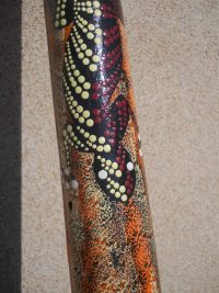 DIDGERIDOO DISEGNO MAORI EUCALIPTO o TEAK AUSTRALIA ETNICO TERMITI ABORIGENI - immagine 75