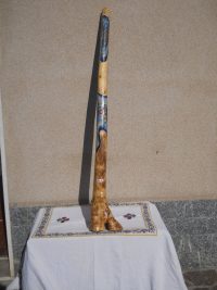 DIDGERIDOO DISEGNO MAORI EUCALIPTO o TEAK AUSTRALIA ETNICO TERMITI ABORIGENI - immagine 76