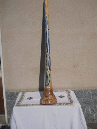 DIDGERIDOO DISEGNO MAORI EUCALIPTO o TEAK AUSTRALIA ETNICO TERMITI ABORIGENI - immagine 82
