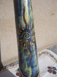 DIDGERIDOO DISEGNO MAORI EUCALIPTO o TEAK AUSTRALIA ETNICO TERMITI ABORIGENI - immagine 84