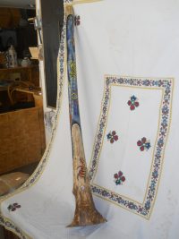 DIDGERIDOO DISEGNO MAORI EUCALIPTO o TEAK AUSTRALIA ETNICO TERMITI ABORIGENI - immagine 15