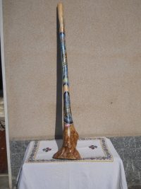 DIDGERIDOO DISEGNO MAORI EUCALIPTO o TEAK AUSTRALIA ETNICO TERMITI ABORIGENI - immagine 88