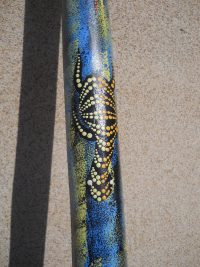 DIDGERIDOO DISEGNO MAORI EUCALIPTO o TEAK AUSTRALIA ETNICO TERMITI ABORIGENI - immagine 90