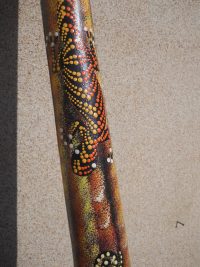 DIDGERIDOO DISEGNO MAORI EUCALIPTO o TEAK AUSTRALIA ETNICO TERMITI ABORIGENI - immagine 93
