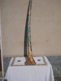 DIDGERIDOO DISEGNO MAORI EUCALIPTO o TEAK AUSTRALIA ETNICO TERMITI ABORIGENI - immagine 97