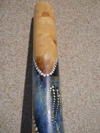 DIDGERIDOO DISEGNO MAORI EUCALIPTO o TEAK AUSTRALIA ETNICO TERMITI ABORIGENI - immagine 102