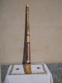 DIDGERIDOO DISEGNO MAORI EUCALIPTO o TEAK AUSTRALIA ETNICO TERMITI ABORIGENI - immagine 103