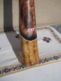 DIDGERIDOO DISEGNO MAORI EUCALIPTO o TEAK AUSTRALIA ETNICO TERMITI ABORIGENI - immagine 104