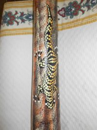 DIDGERIDOO DISEGNO MAORI EUCALIPTO o TEAK AUSTRALIA ETNICO TERMITI ABORIGENI - immagine 22