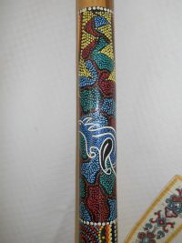 DIDGERIDOO DISEGNO MAORI EUCALIPTO o TEAK AUSTRALIA ETNICO TERMITI ABORIGENI - immagine 26