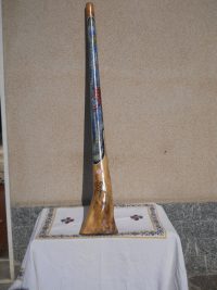 DIDGERIDOO DISEGNO MAORI EUCALIPTO o TEAK AUSTRALIA ETNICO TERMITI ABORIGENI - immagine 115