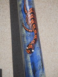 DIDGERIDOO DISEGNO MAORI EUCALIPTO o TEAK AUSTRALIA ETNICO TERMITI ABORIGENI - immagine 117