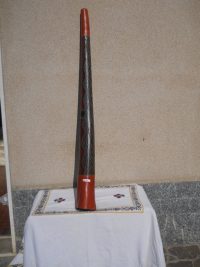DIDGERIDOO DISEGNO MAORI EUCALIPTO o TEAK AUSTRALIA ETNICO TERMITI ABORIGENI - immagine 118