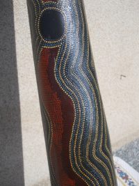 DIDGERIDOO DISEGNO MAORI EUCALIPTO o TEAK AUSTRALIA ETNICO TERMITI ABORIGENI - immagine 120