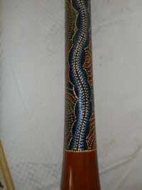 DIDGERIDOO DISEGNO MAORI EUCALIPTO o TEAK AUSTRALIA ETNICO TERMITI ABORIGENI - immagine 108