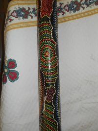DIDGERIDOO DISEGNO MAORI EUCALIPTO o TEAK AUSTRALIA ETNICO TERMITI ABORIGENI - immagine 109