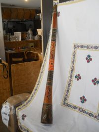 DIDGERIDOO DISEGNO MAORI EUCALIPTO o TEAK AUSTRALIA ETNICO TERMITI ABORIGENI - immagine 111