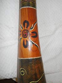 DIDGERIDOO DISEGNO MAORI EUCALIPTO o TEAK AUSTRALIA ETNICO TERMITI ABORIGENI - immagine 113