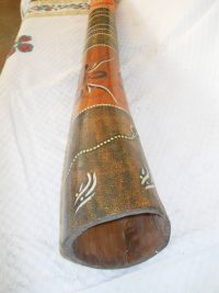 DIDGERIDOO DISEGNO MAORI EUCALIPTO o TEAK AUSTRALIA ETNICO TERMITI ABORIGENI - immagine 114
