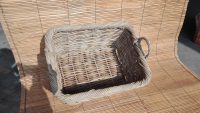 CESTA CONTENITORE PORTA LEGNA PELLET IN PER CON FODERA IN JUTA  50 X 40 H 30 ROBUSTA IN VIMINI LEGNO  GIUNCO  IN 3 COLORI - immagine 13
