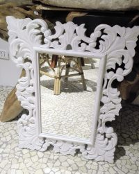 SPECCHIO CON CORNICE INTAGLIATA IN LEGNO SHABBY CHIC DORATA BIANCA DECAPE' DISPONIBILE IN 5 MISURE E 3 INTAGLI 3 COLORI - immagine 28