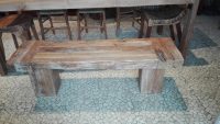 PANCHINA PANCA IN TEAK LEGNO DI RECUPERO USURATO GREZZO ETNICO IN 3 MISURE - immagine 2