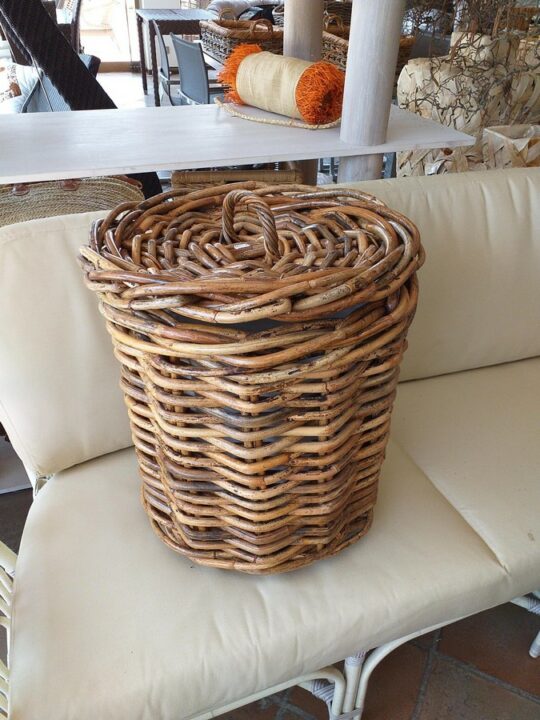 cesto vimini porta biancheria rattan portabiancheria 50 x 35,5 x altezza 57  : : Casa e cucina